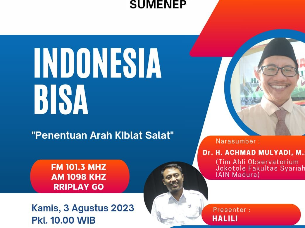 LECTURER (HKI) IN THE "INDONESIA BISA" PROGRAM AT RRI SUMENEP