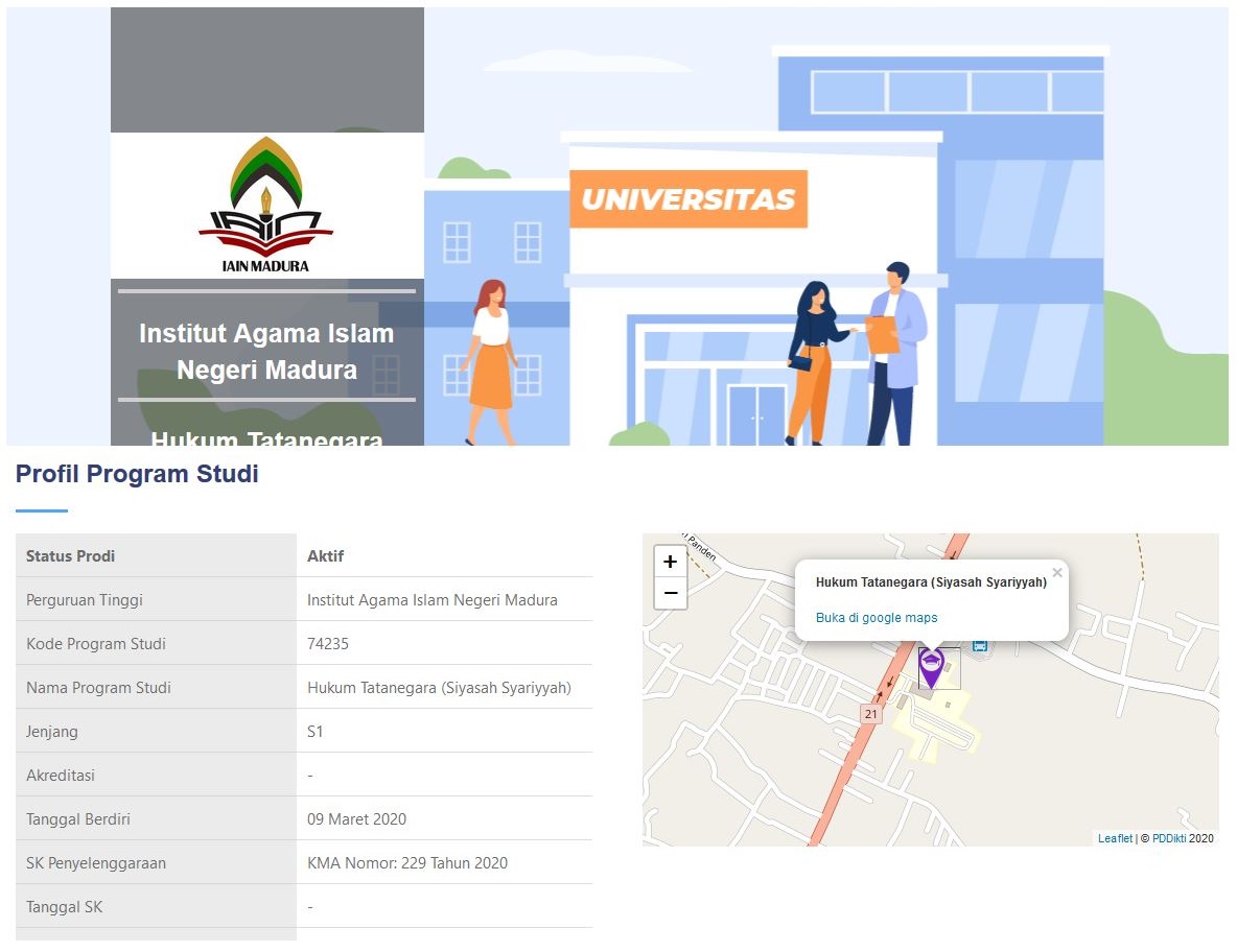 PRODI HUKUM TATA NEGARA FAKULTAS SYARIAH IAIN MADURA RESMI TERDAFTAR DI PANGKALAN DATA PENDIDIKAN TINGGI (PD-Dikti)